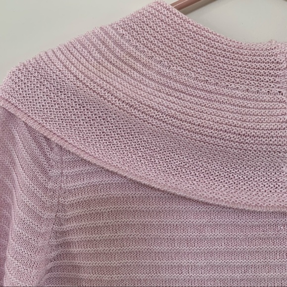 LAURA RIBBED COWL BLUSH PINK SWEATER SIZE XS - Picture 4 of 9